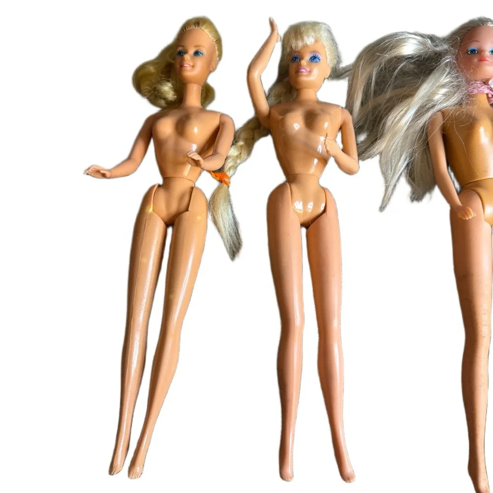 Vintage Mattel Barbie Doll Lot of 4 Blonde Nude Figures for‎ Custom OOAK Repair